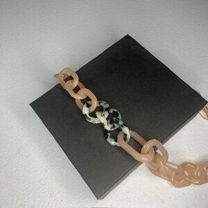 Banana Republic Chunky Chain & Marbled Link Retro Y2K Statement Necklace